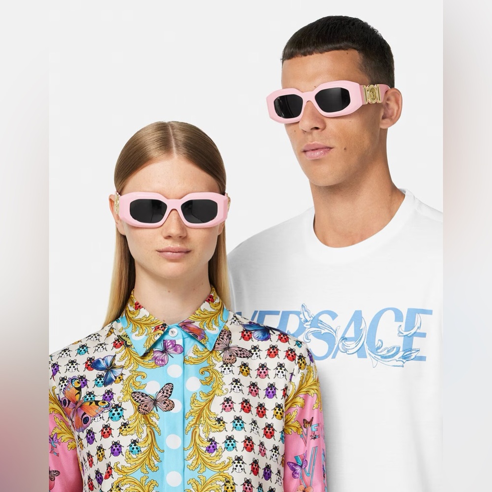 MENS COPY - Versace Medusa Sunglasses Pink Authentic